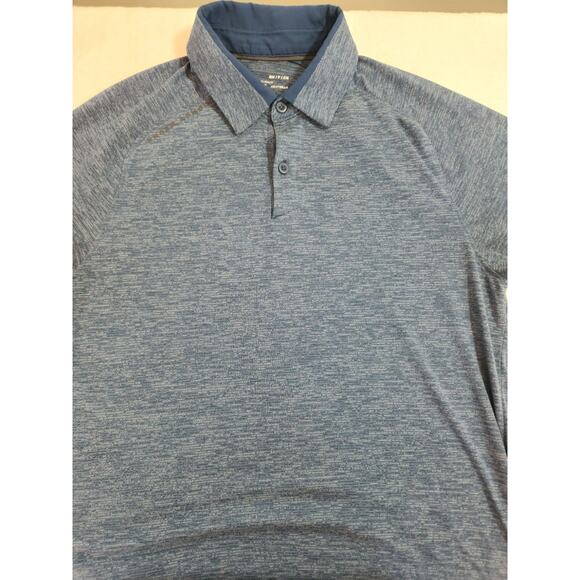 Under Armour Polo Shirt Mens Small Blue Short Sleeve Golf Athleisure Preppy - Picture 2 of 12